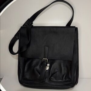 ROOTS Leather Convertible Crossbody and Backpack.